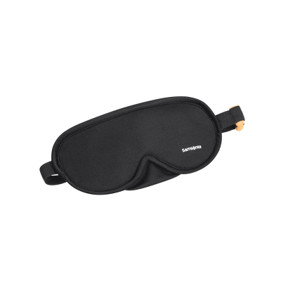 BLACK EYE MASK AND EARPLUGS